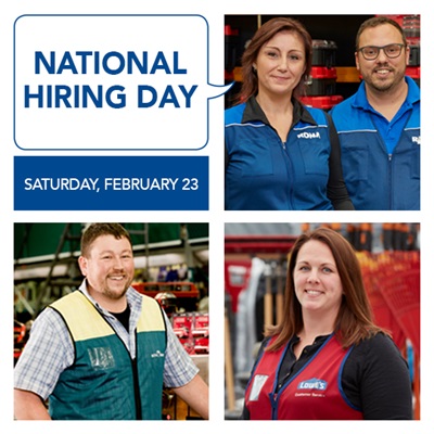 National Hiring Day on Saturday, February 23